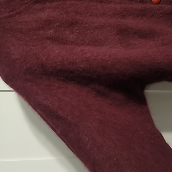 VTG Amelia Austin Sweater Women's Cardigan Burgundy Angora Rabbit Hair Blend - Picture 6 of 12